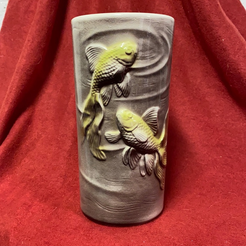 Vintage mid century modern goldfish vase